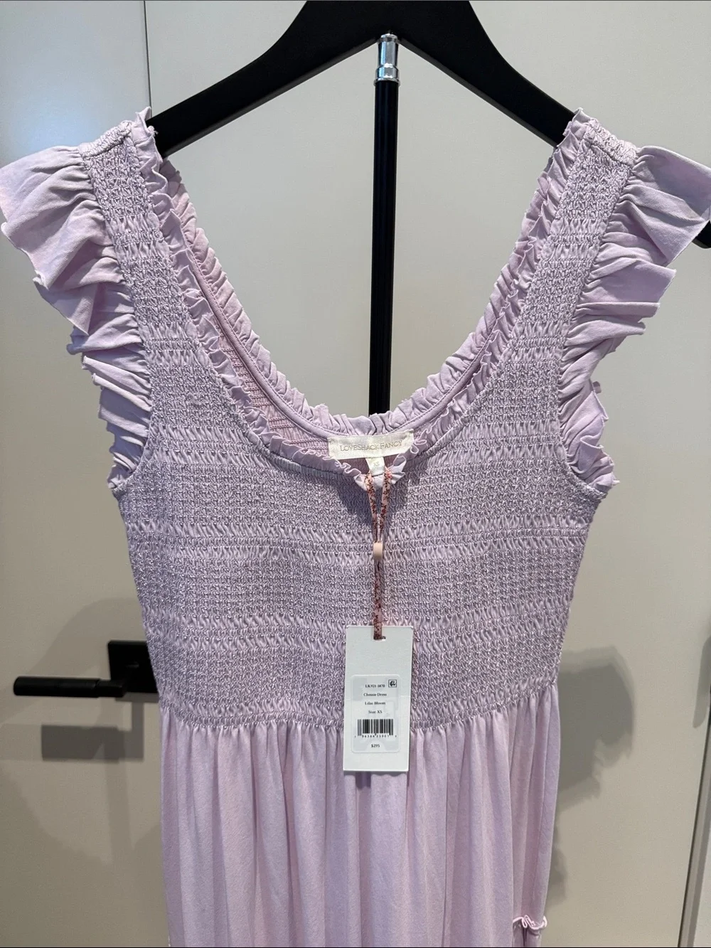 LoveShackFancy Lavender Ruffle-Trim Maxi Dress - Picture 2 of 5